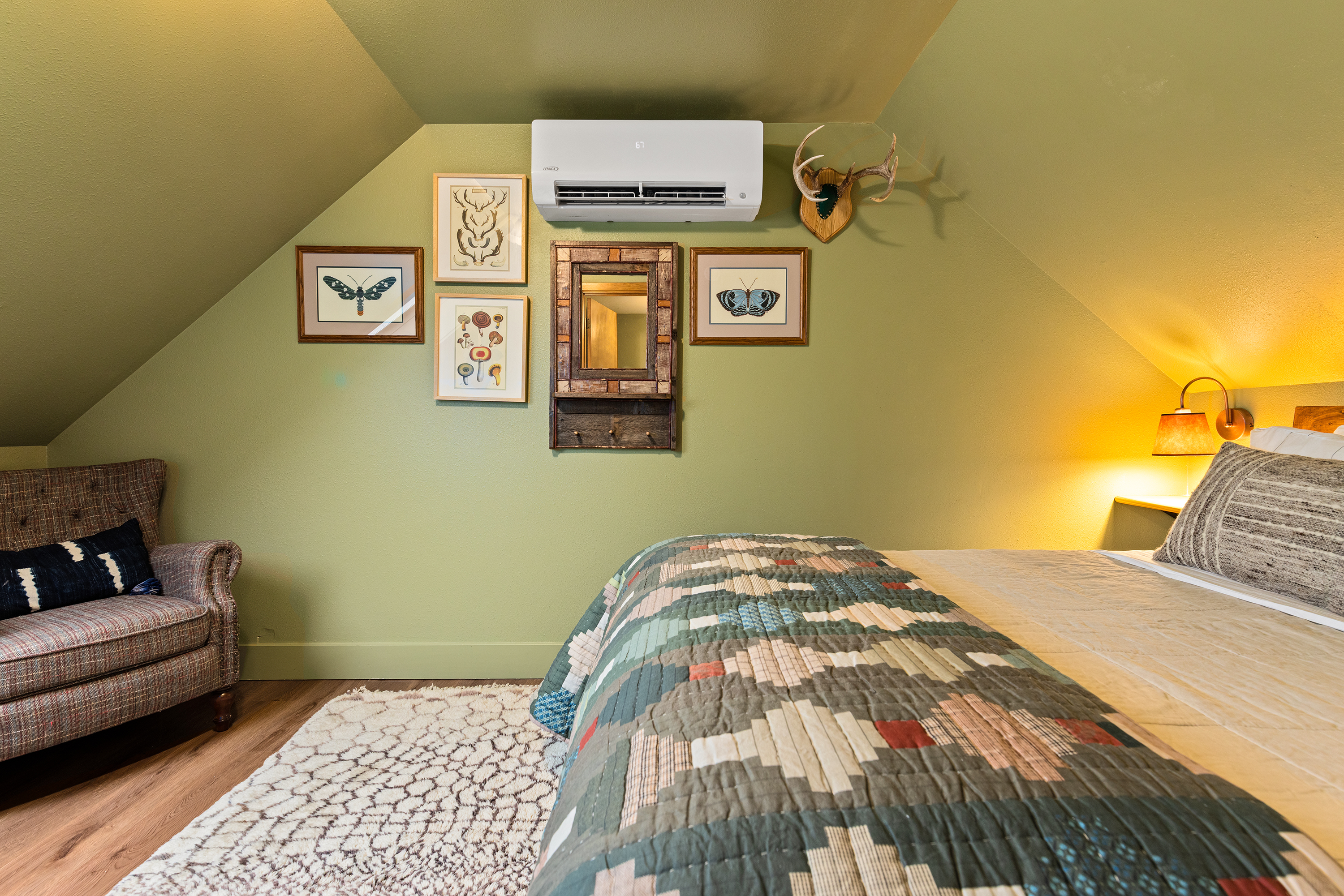 Bedroom with Gallery Wall