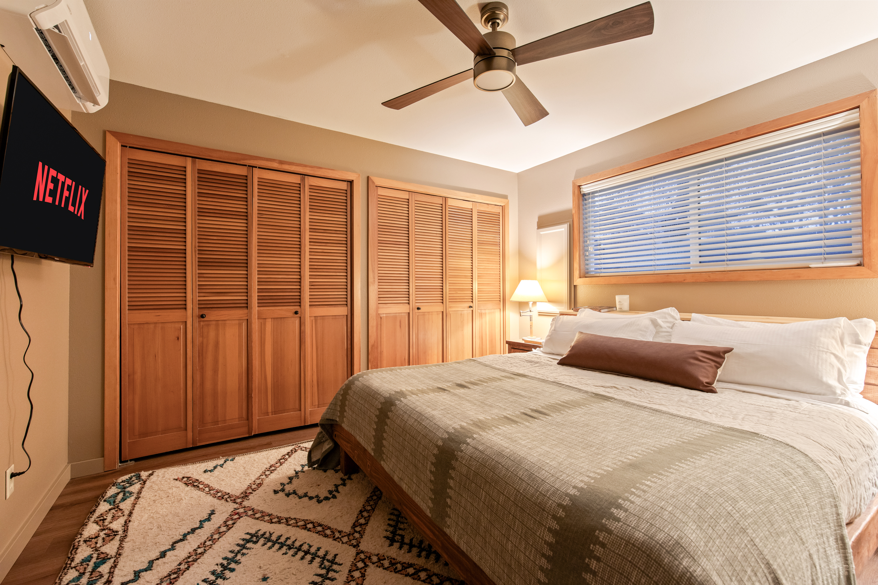 Luxury bedroom with premium bedding